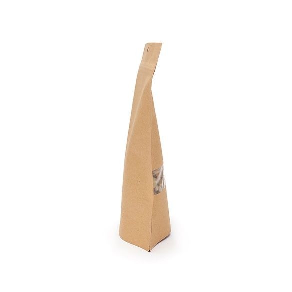 Sachets Doypack en kraft trou suspension rond | 312gr | 15x9x23 cm - 100 pcs