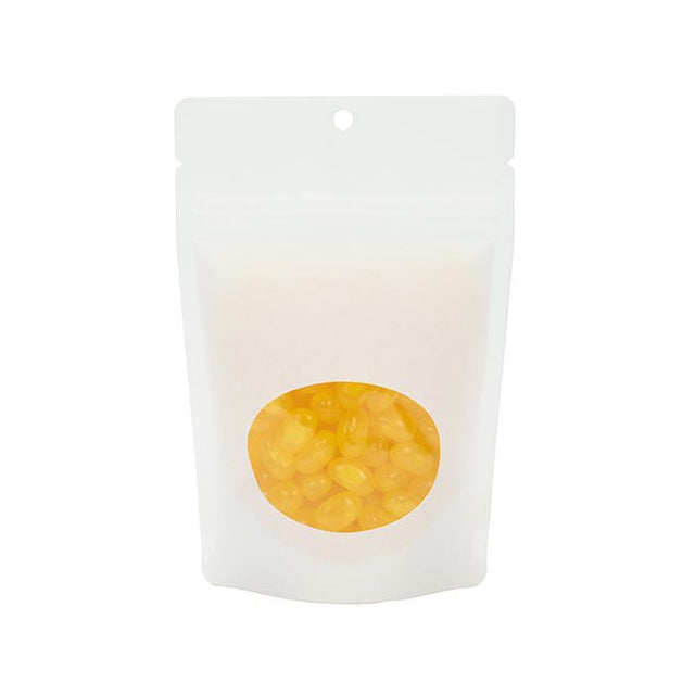 Stand Up Pouches White kraft With Oval Window 102x60x152mm With Hanghole 