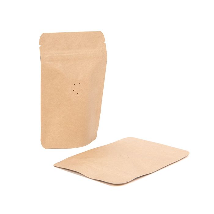 Pochettes Doypack en kraft 10,2 x 6 x 15,2 cm avec valve (100 pièces)