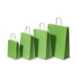 Sac en papier Vert, 180+80x220mm - 50 pcs
