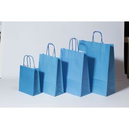 Sac en papier Bleu, 260+120x350mm - 50 pcs