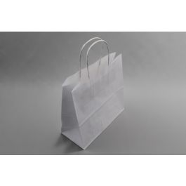Sac en papier Blanc, 140+80x210mm - 50 pcs