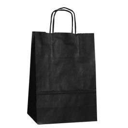 Sac en papier Noir, 180+80x240mm - 50 pcs