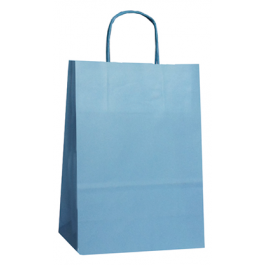 Sac en papier Bleu, 180+80x240mm - 50 pcs