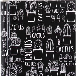 Papier cadeau, Cactus, L: 50 cm, 80 gr, 5 m/ 1 rouleau [HOB-192010]