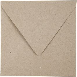 Enveloppe recyclé, taille 16x16 cm, 120 g - 50 pcs