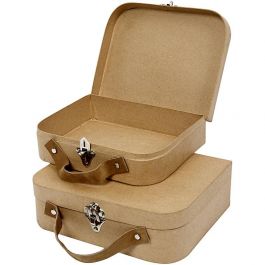 Valise, taille 22.5x18x6.5 cm, taille 25.5x20x8 cm - 2 pcs
