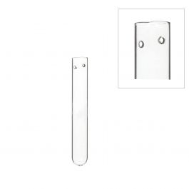 Tube à essai en verre de 1,5 cm de diamètre et 15 cm de hauteur, avec 2 trous - 12 pcs