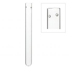Tube à essai en verre de 2 cm de diamètre et 20 cm de hauteur, avec 2 trous - 12 pcs
