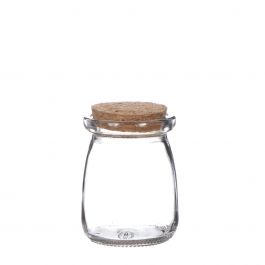 Glass jar with cork Ø5.5cm and 7.5cm high (24 pcs.) [IFS-29152]