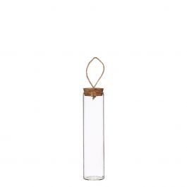 Reaction tube with cork and rope Ø3cm and 10cm high (12 pcs.) [IFS-29162]