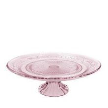 Plateau à tarte Verre avec base Rose Ø290x H: 90 mm - 1 pc