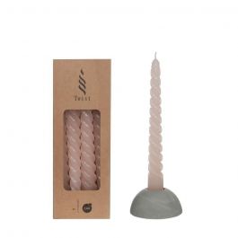 Candles twisted pink 19cm high (4 pcs.) [IFS-32230]