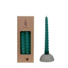 Candles twisted blue-green 19cm high (4 pcs.) [IFS-32241]