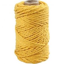 Macramé Jaune, L: 55 m, P: 4 mm, 330 g - 1 Rouleau