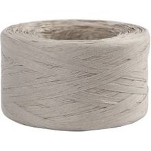 Fil en raphia Gris clair, L: 7-8 mm, 100 m - 1 Rouleau