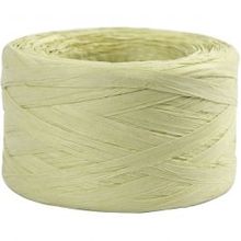 Fil en raphia Vert clair, L: 7-8 mm, 100 m - 1 Rouleau