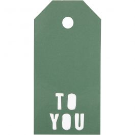 Etiquette "To you" Vert, 50x100mm - 15 pcs