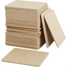 Sous-verre, taille 10x10 cm, épaisseur 3 mm, MDF - 50 pcs