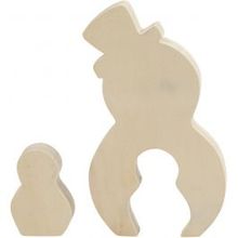 Figurine 2en1 : Neige, H: 7.7+20 cm, L: 5.3+11.3 cm, profondeur 2 cm - 1 pc