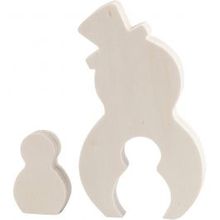 Figurine 2en1 : Neige, H: 4.5+11.5 cm, L: 3+6.5 cm, profondeur 1.2 cm - 1 pc