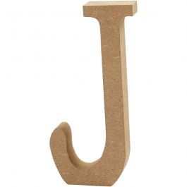 Lettre: J, MDF 130mm, épaisseur 2 cm - 1 pc