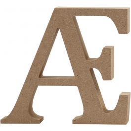 Lettre: Ã†, H: 8 cm, épaisseur 1.5 cm, MDF - 1 pc