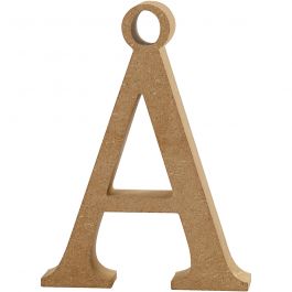 Lettre: Ã, H: 8 cm, épaisseur 1.5 cm, MDF - 1 pc