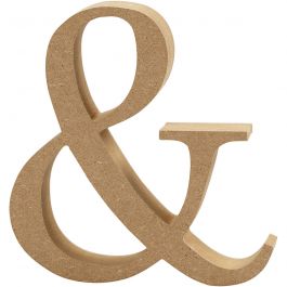 Symbole: &, H: 8 cm, épaisseur 1.5 cm, MDF - 1 pc