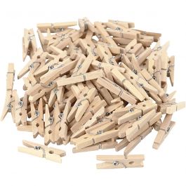 Pinces à linge, L: 30 mm, L: 3 mm - 100 pcs