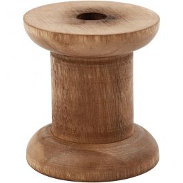 Bobine en Bois, H: 50 mm, P: 30+48 mm, trou taille 10 mm - 10 pcs