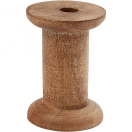 Bobine en Bois, H: 70 mm, P: 30+48 mm, trou taille 10 mm - 10 pcs