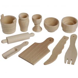 Outils de cuisine en Bois, L: 40-60 mm - 50 pcs