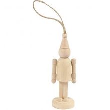 Figurine chapeau de lutin en Bois, H: 9 cm - 1 pc