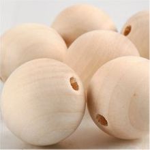 Perle de bois, P: 25 mm, trou taille 4.5 mm - 8 pcs