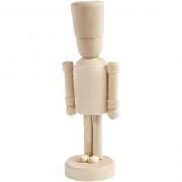 Figurine en Bois, H: 13 cm, 1 pc