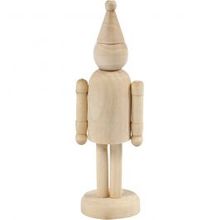 Figurine en Bois, H: 13 cm - 1 pc