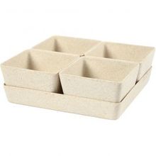 Pot de fleurs en fibre de Bambou, 195x195x80mm - 1 pc