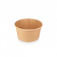 Barquette à salade et à sauce 480ml 16oz Ø118mm kraft - 500 pcs