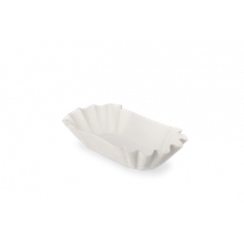 Bol en carton festonné 100x30x170mm Blanc - 2.000 pcs