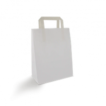 Sac en Papier 220x100x280mm Blanc - 250 pcs