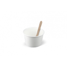 Gobelet à crème glacée Carton 120ml Ø78mm 4oz Blanc - 1.000 pcs