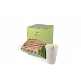 Bâtonnet à café Bois dans une Boîte distributrice 110mm FSC®Mix - 2.000 pcs