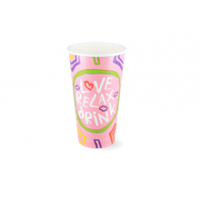 Gobelet à Milkshake Grand 560ml Ø90mm 20oz pink FSC® - 500 pcs