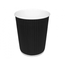 Tasse à Café 230cc 8oz Ø80mm ondulé noir - 500 pcs
