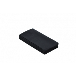 Serviette de table 2 couches Paper 1/8 plié 330x330mm Noir - 2.000 pcs