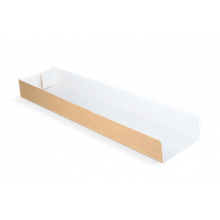 Plateau à panini 70x30x280mm kraft/Blanc - 1.000 pcs