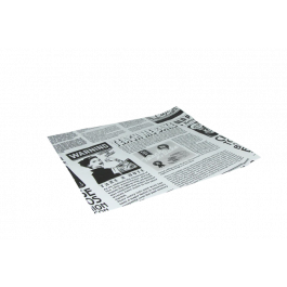 Emballage en papier sulfurisé pour hamburger 330x300mm FSC®Mix Journal Blanc - 2.000 pcs