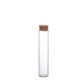 Tube en verre avec bouchon de liège, 30x150mm - 6 pcs