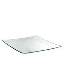 Plateau en verre carrée, 25x25x2cm d'épaisseur - 1 pc